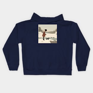 Just a little snow fun! Kids Hoodie